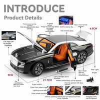 Black Rolls Royce Spectre 1:24 Diecast Model Car Toy