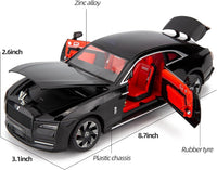 Black Rolls Royce Spectre 1:24 Diecast Model Car Toy