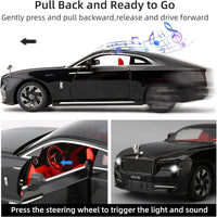 Black Rolls Royce Spectre 1:24 Diecast Model Car Toy