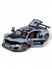 Audi R8 Metal Diecast Car 1:24 Scale - Grey Luxury Model | LMI15129