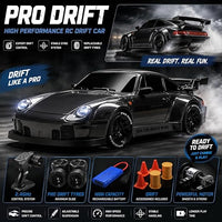 Porsche RC Drift Car with Flammable Tyres 1:24 Scale
